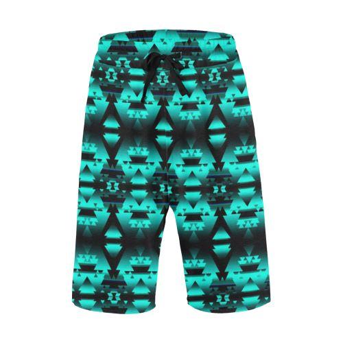 Dark Deep Lake Winter Camp Men's All Over Print Casual Shorts (Model L23) Men's Casual Shorts (L23) e-joyer 