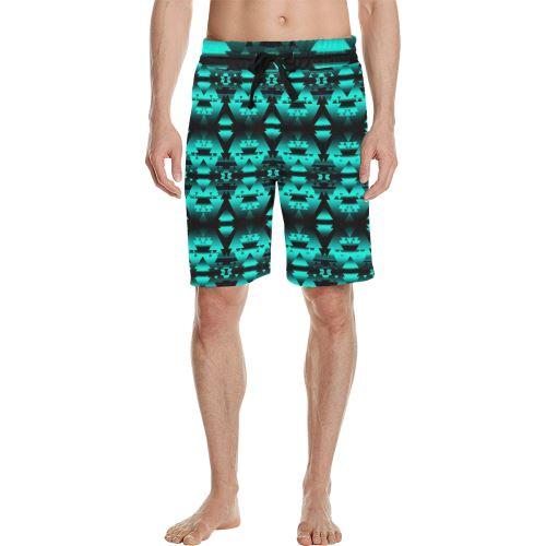 Dark Deep Lake Winter Camp Men's All Over Print Casual Shorts (Model L23) Men's Casual Shorts (L23) e-joyer 