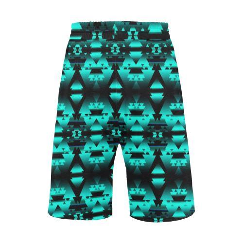 Dark Deep Lake Winter Camp Men's All Over Print Casual Shorts (Model L23) Men's Casual Shorts (L23) e-joyer 