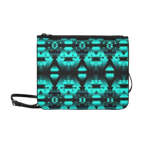 Dark-Deep Lake-Winter-Camp Slim Clutch Bag (Model 1668) Slim Clutch Bags (1668) e-joyer 