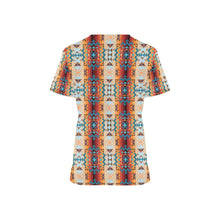 Load image into Gallery viewer, Dark Sandway All Over Print Scrub Top Scrub Top e-joyer 
