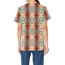 Load image into Gallery viewer, Dark Sandway All Over Print Scrub Top Scrub Top e-joyer 
