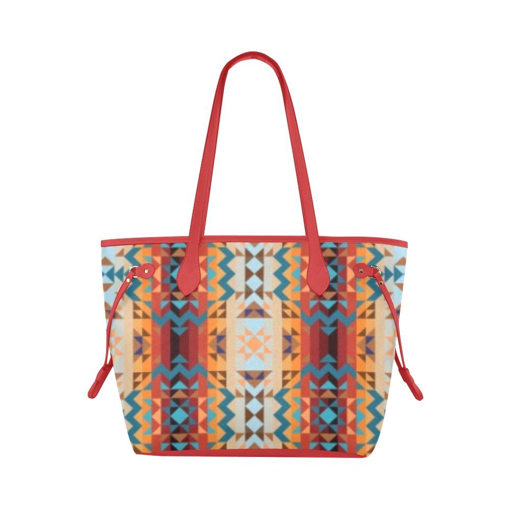 Dark Sandway Clover Canvas Tote Bag (Model 1661) Clover Canvas Tote Bag (1661) e-joyer 