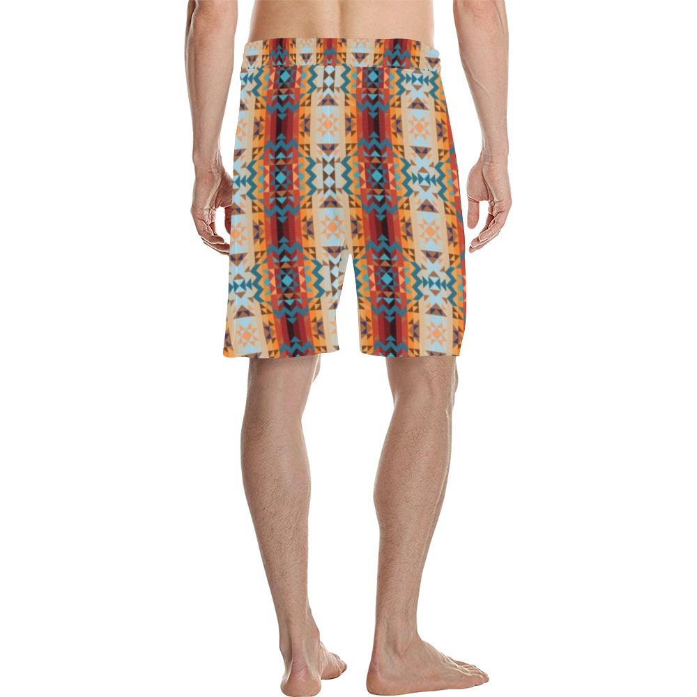 Dark Sandway Men's All Over Print Casual Shorts (Model L23) Men's Casual Shorts (L23) e-joyer 