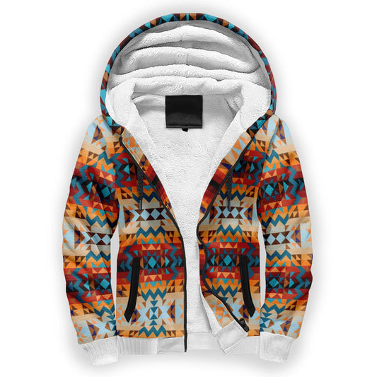 Dark Sandway Sherpa Hoodie by 49 Dzine