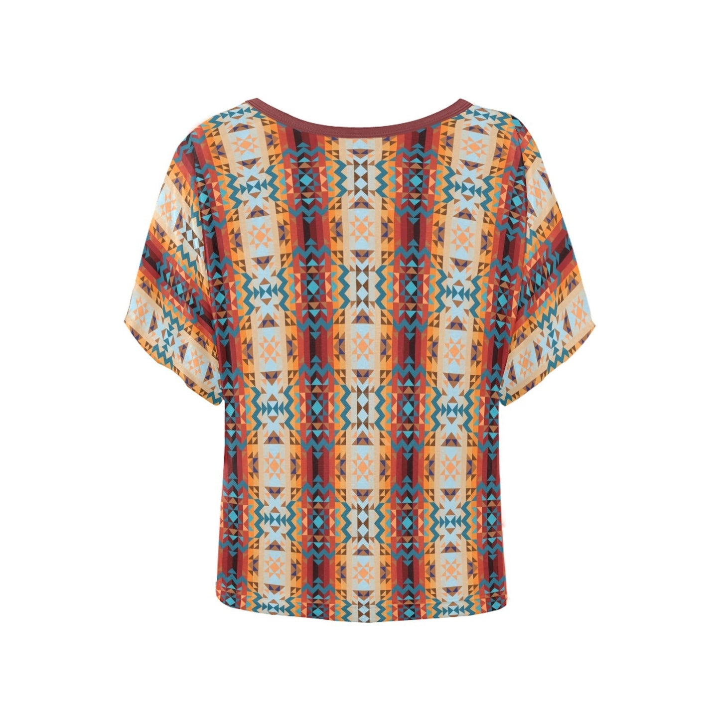 Dark Sandway Women's Batwing-Sleeved Blouse T shirt (Model T44) Women's Batwing-Sleeved Blouse T shirt (T44) e-joyer 