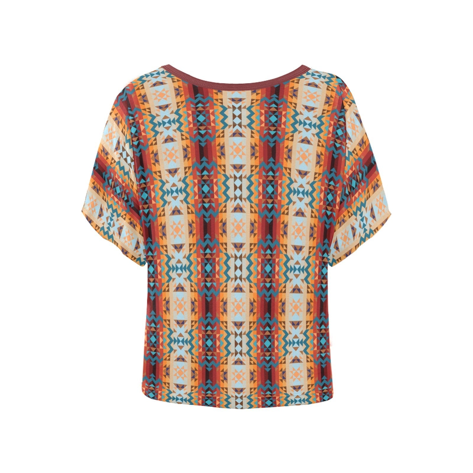 Dark Sandway Women's Batwing-Sleeved Blouse T shirt (Model T44) Women's Batwing-Sleeved Blouse T shirt (T44) e-joyer 