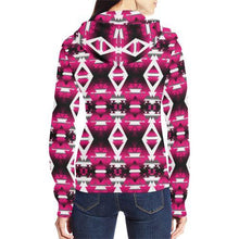 Load image into Gallery viewer, Dark Sunset Winter Camp All Over Print Full Zip Hoodie for Women (Model H14) All Over Print Full Zip Hoodie for Women (H14) e-joyer 
