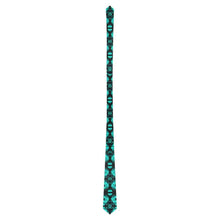 Load image into Gallery viewer, Dark Teal Winter Camp Classic Necktie (Two Sides) Classic Necktie e-joyer 
