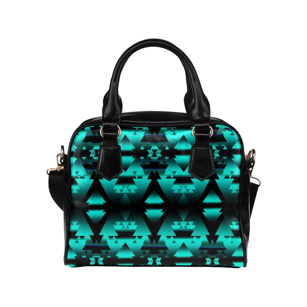 Dark-Teal-Winter-Camp Shoulder Handbag (Model 1634) Shoulder Handbags (1634) e-joyer 