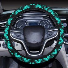 Load image into Gallery viewer, Dark Teal Winter Camp Steering Wheel Cover with Elastic Edge Steering Wheel Cover with Elastic Edge e-joyer 
