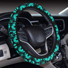 Load image into Gallery viewer, Dark Teal Winter Camp Steering Wheel Cover with Elastic Edge Steering Wheel Cover with Elastic Edge e-joyer 
