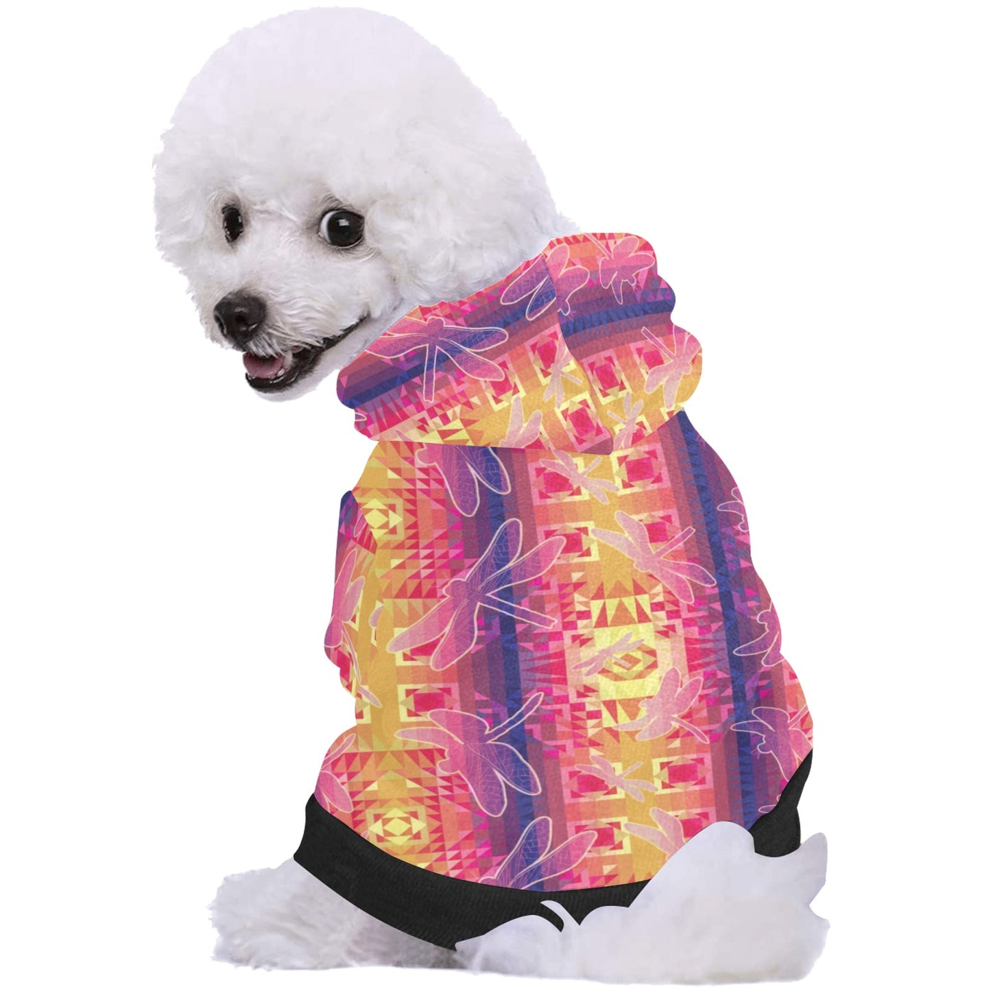 Kaleidoscope Dragonfly Pet Dog Hoodie