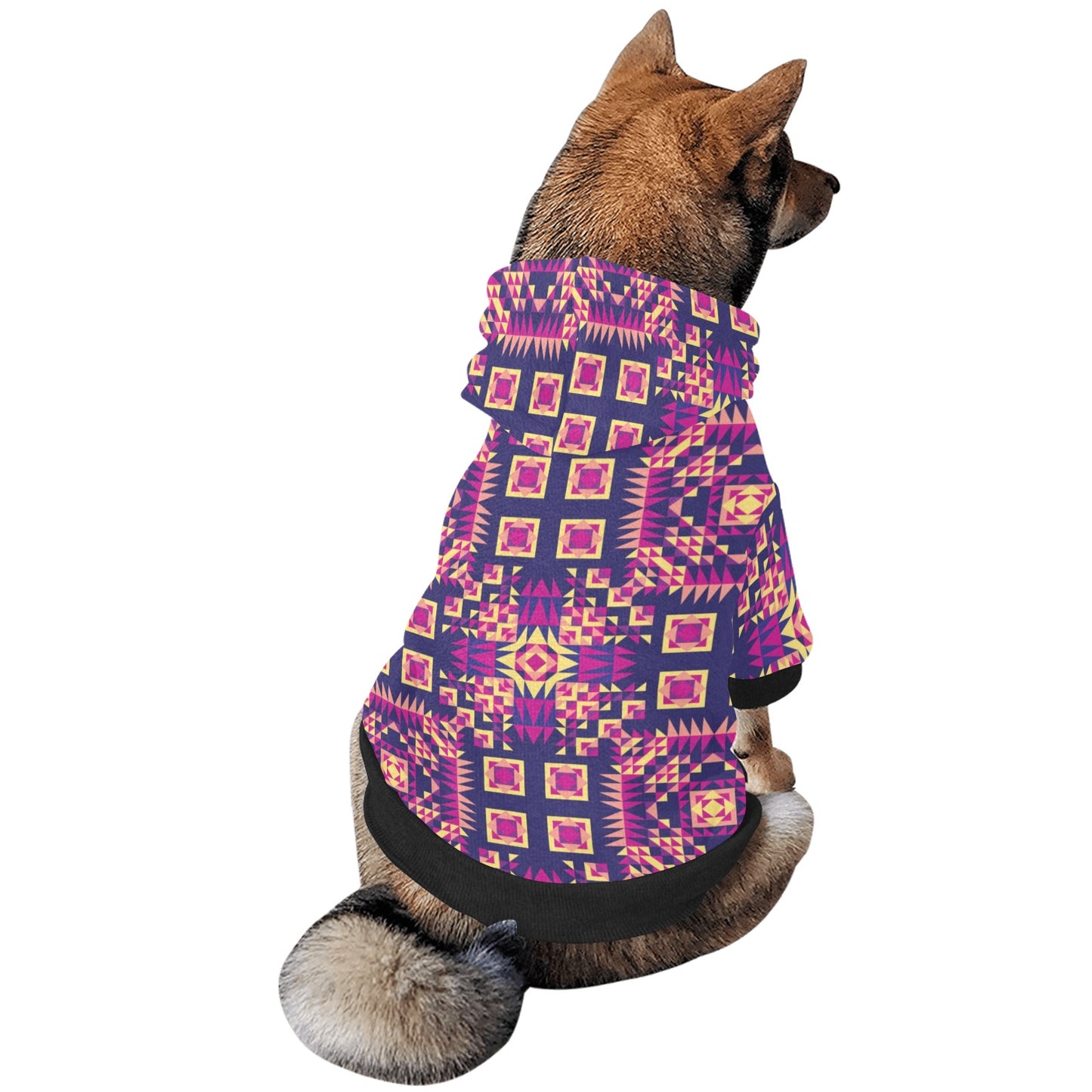 Kaleidoscope Bleu Pet Dog Hoodie