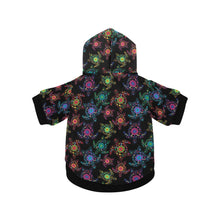 Load image into Gallery viewer, Neon Floral Turtle Pet Dog Hoodie
