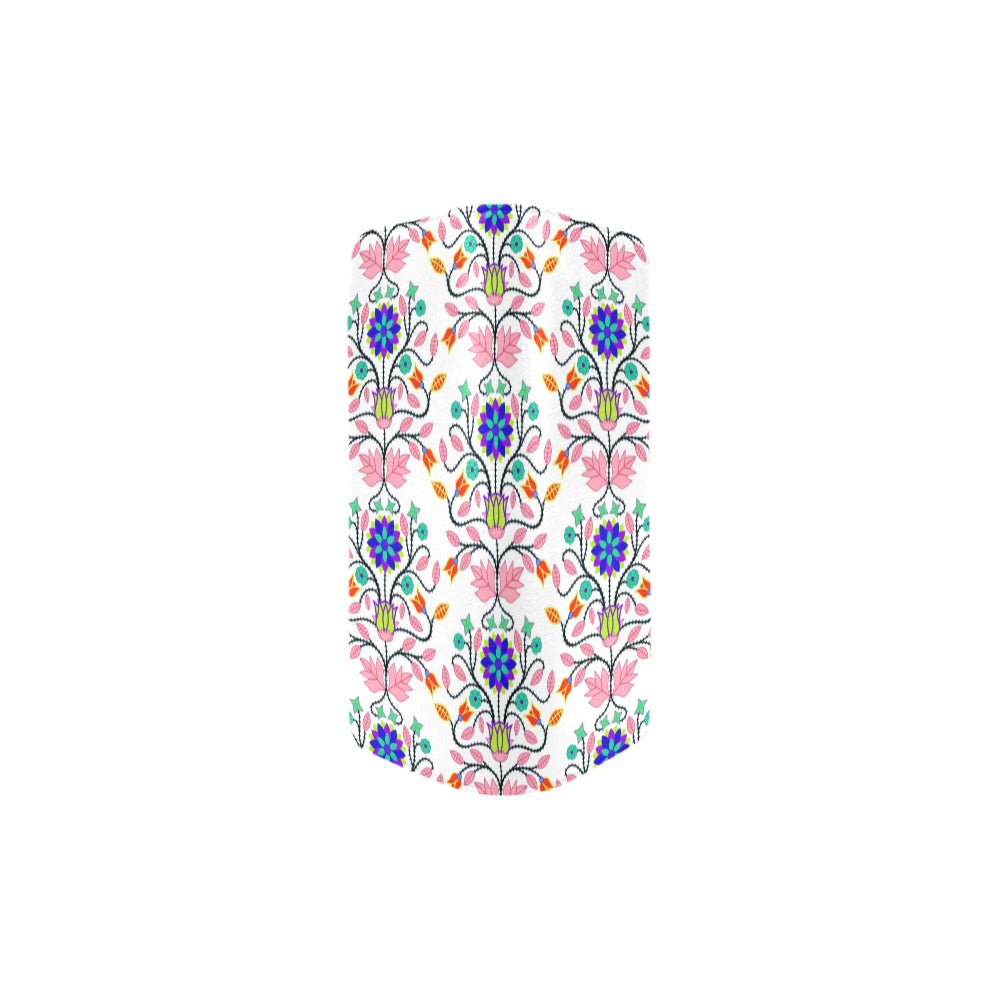 Floral Beadwork Four Clans White Clutch