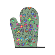 Load image into Gallery viewer, Indigenous Paisley Dark Sea Oven Mitt &amp; Pot Holder
