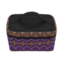 Load image into Gallery viewer, Fire Feather Purple Cosmetic Bag/Large
