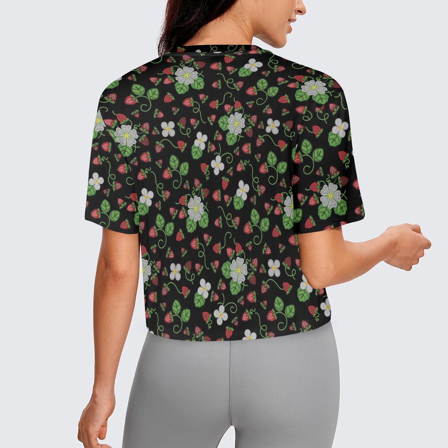 Strawberry Dreams Midnight Crop Top