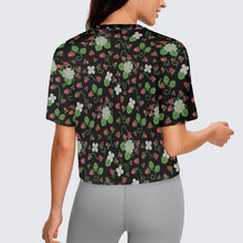 Load image into Gallery viewer, Strawberry Dreams Midnight Crop Top
