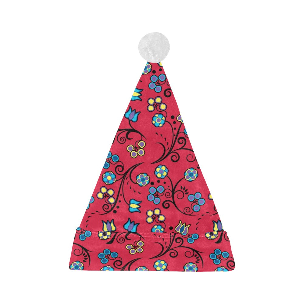 Blue Trio Cardinal Santa Hat