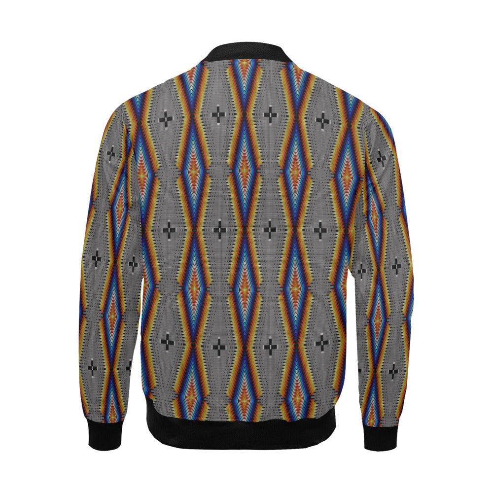 Diamond in the Bluff Grey Bomber Jacket for Men