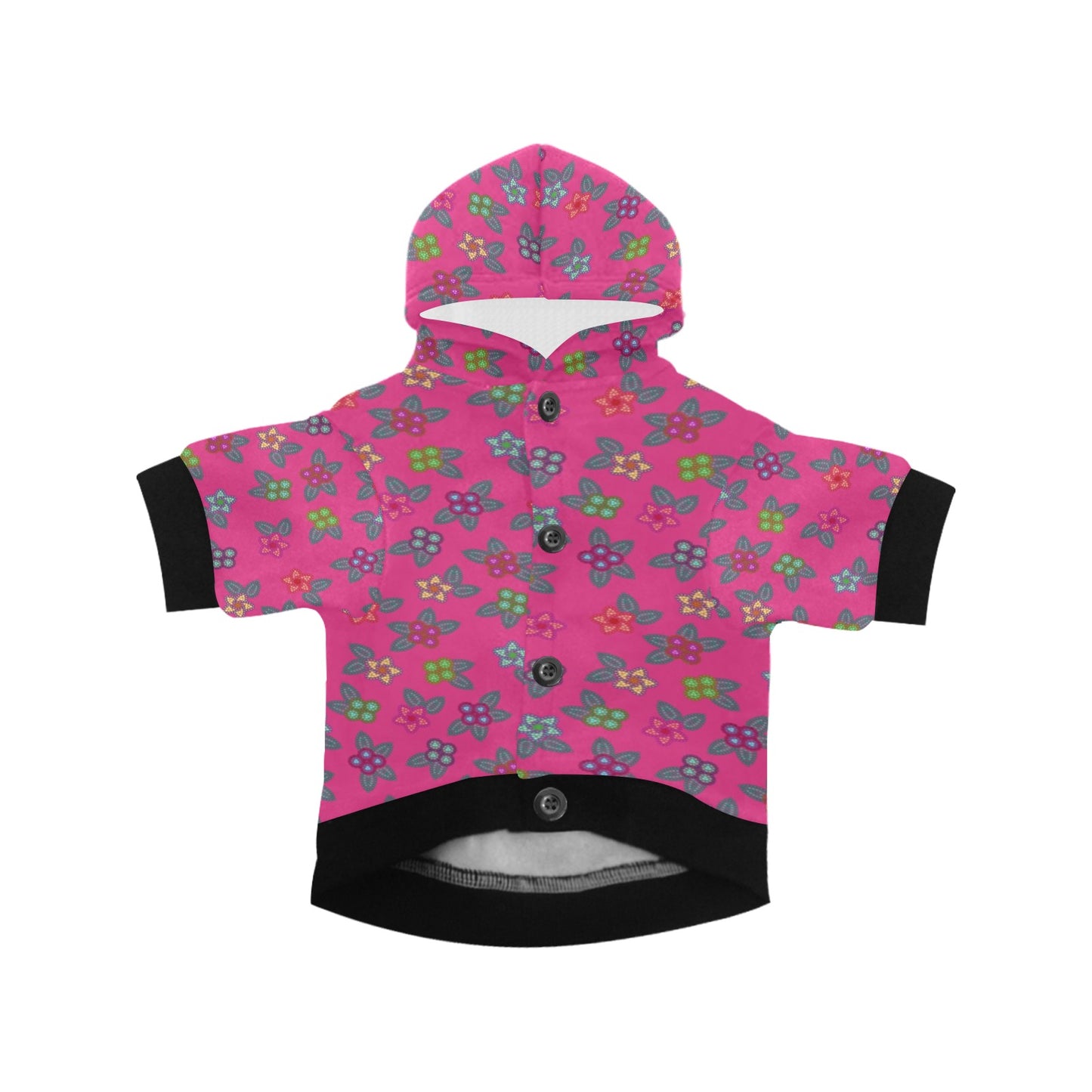 Berry Flowers Pet Dog Hoodie