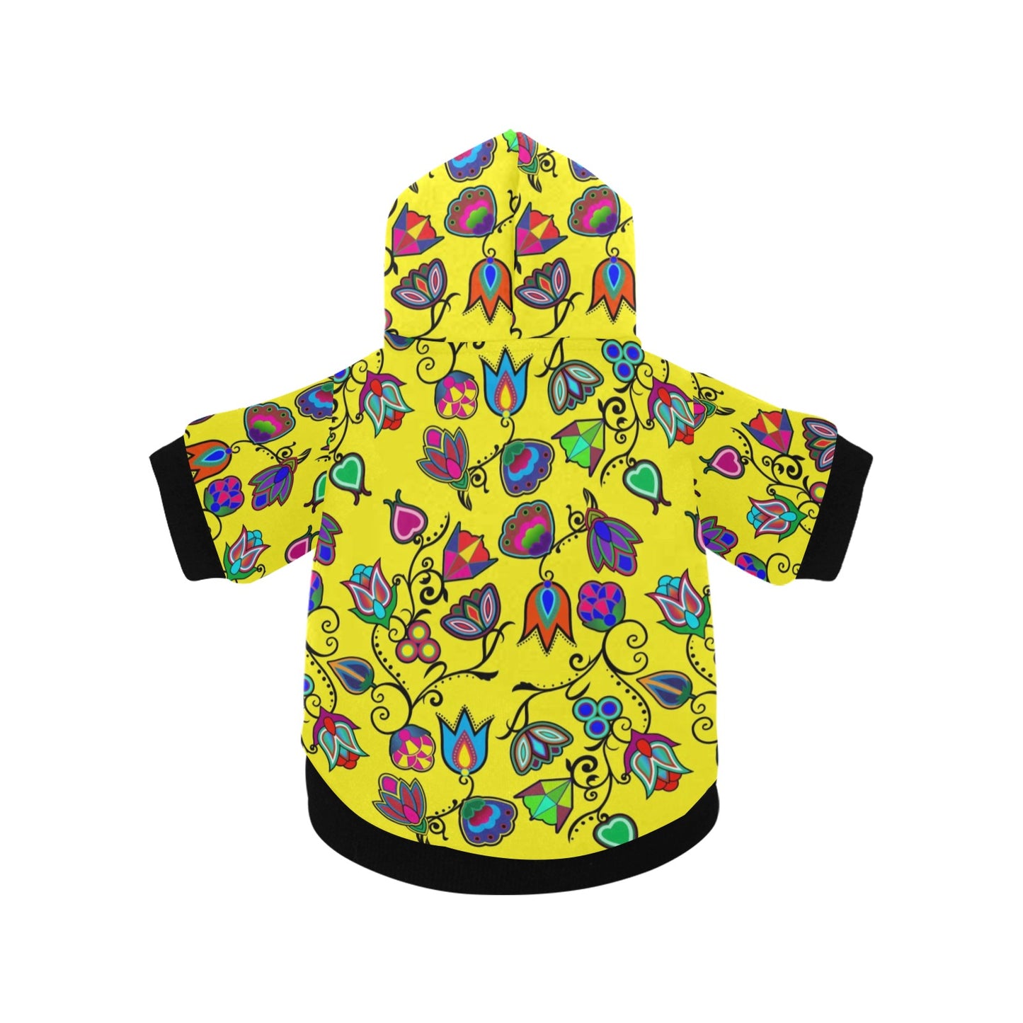 Indigenous Paisley Yellow Pet Dog Hoodie