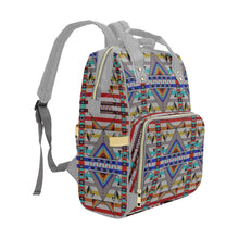 Load image into Gallery viewer, Medicine Blessing White Multi-Function Diaper Backpack/Diaper Bag
