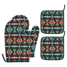 Load image into Gallery viewer, River Trail Sunset Oven Mitt &amp; Pot Holder
