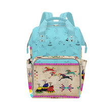 Load image into Gallery viewer, Horses Running Sky Multi-Function Diaper Backpack/Diaper Bag
