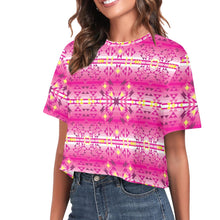 Load image into Gallery viewer, Pink Star Crop Top
