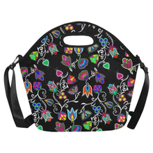 Load image into Gallery viewer, Indigenous Paisley Black Neoprene Lunch Bag/Large
