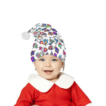 Load image into Gallery viewer, Indigenous Paisley White Santa Hat
