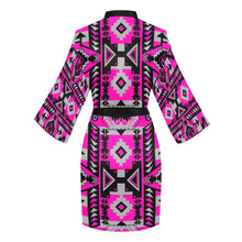 Load image into Gallery viewer, Chiefs Mountain Stunning Sunset Long Sleeve Kimono Robe
