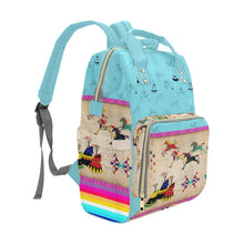 Load image into Gallery viewer, Horses Running Sky Multi-Function Diaper Backpack/Diaper Bag
