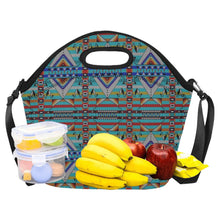 Load image into Gallery viewer, Medicine Blessing Turquoise Neoprene Lunch Bag/Large
