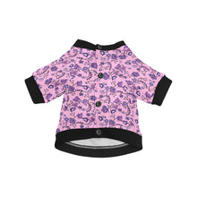 Load image into Gallery viewer, Purple Floral Amour Pet Dog Round Neck Shirt
