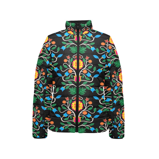 Floral Beadwork Four Clans Stand Collar Jacket