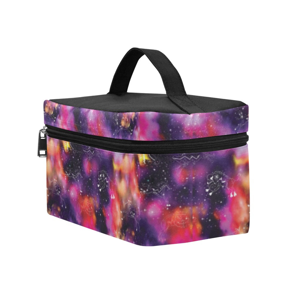 Animal Ancestors 9 Cosmic Swirl Purple and Red Cosmetic Bag