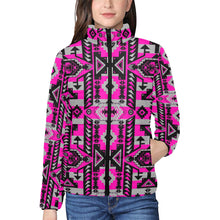 Load image into Gallery viewer, Chiefs Mountain Stunning Sunset Women&#39;s Stand Collar Padded Jacket
