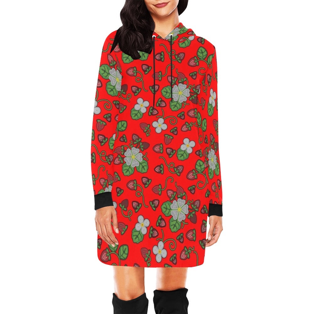 Strawberry Dreams Fire Hoodie Dress