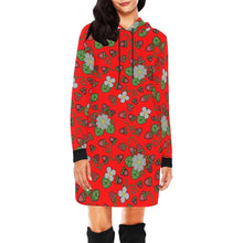 Load image into Gallery viewer, Strawberry Dreams Fire Hoodie Dress
