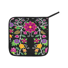 Load image into Gallery viewer, Floral Beadwork Oven Mitt &amp; Pot Holder
