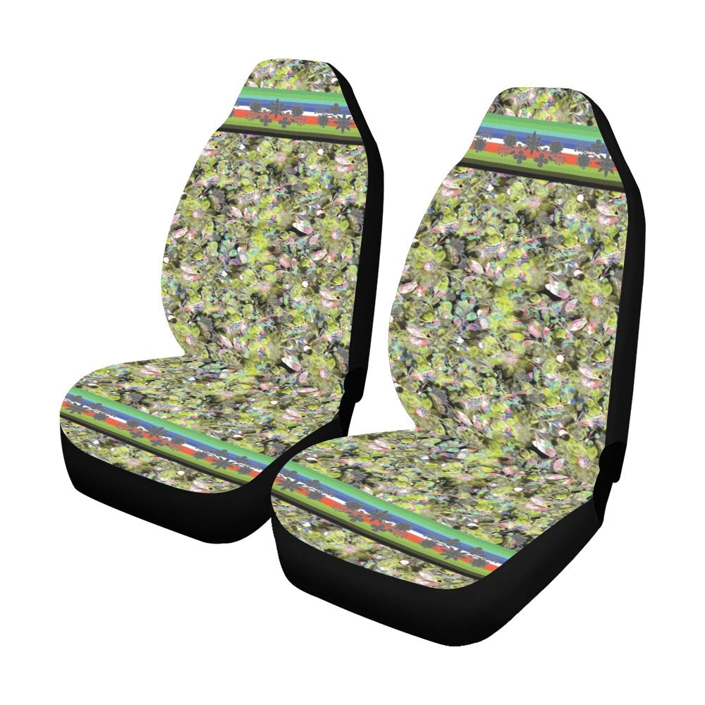 Culture in Nature Green Leaf Car Seat Covers (Set of 2)