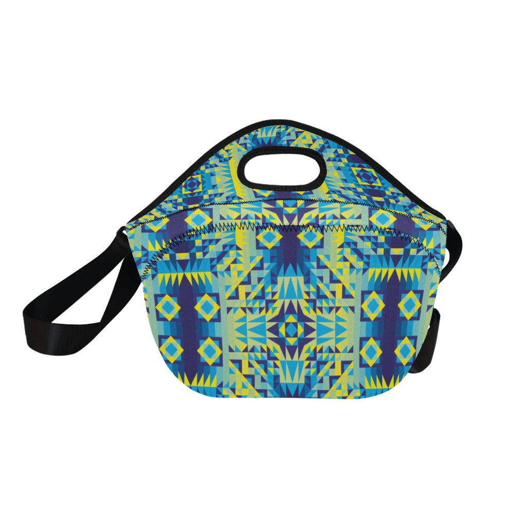 Kaleidoscope Jaune Bleu Neoprene Lunch Bag/Large