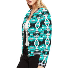 Load image into Gallery viewer, Deep Lake Winter Camp All Over Print Bomber Jacket for Women (Model H21) All Over Print Bomber Jacket for Women (H21) e-joyer 
