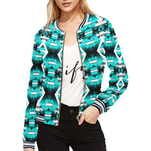 Load image into Gallery viewer, Deep Lake Winter Camp All Over Print Bomber Jacket for Women (Model H21) All Over Print Bomber Jacket for Women (H21) e-joyer 
