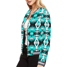 Load image into Gallery viewer, Deep Lake Winter Camp All Over Print Bomber Jacket for Women (Model H21) All Over Print Bomber Jacket for Women (H21) e-joyer 
