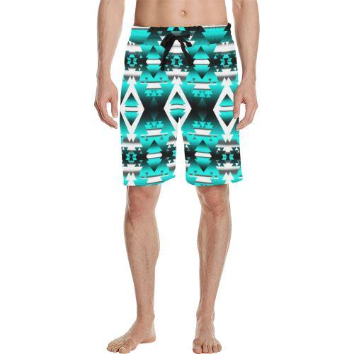 Deep Lake Winter Camp Men's All Over Print Casual Shorts (Model L23) Men's Casual Shorts (L23) e-joyer 